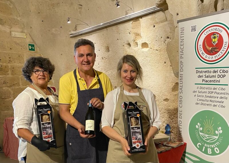 IL DISTRETTO DEL CIBO DEI SALUMI DOP PIACENTINI PROTAGONISTA A MATERA DELLA TRE GIORNI DELLA “CONSULTA NAZIONALE DEI DISTRETTI DEL CIBO”